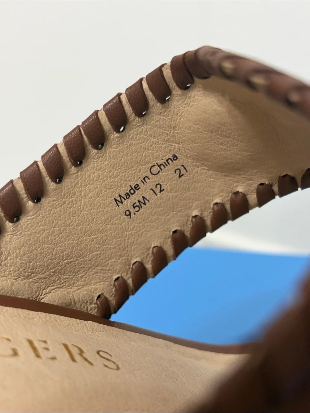 Jack  Rogers Caroline Wedge  mocha brown sandal shoe size 9.5 New